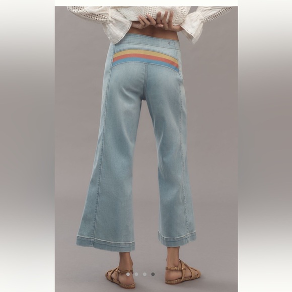 Pilcro Denim - PILCRO Rainbow High Rise Crop Flare Jeans- 32